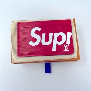 Supreme x Louis Vuitton Porte Carte Simple Epi Red